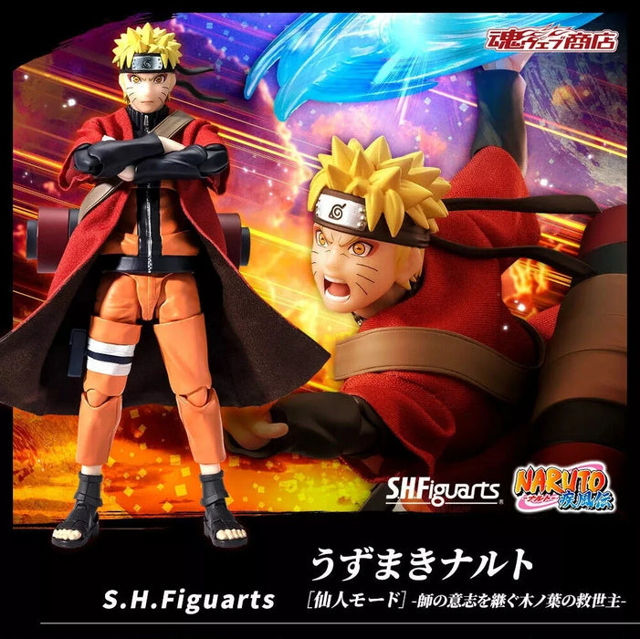 BANDAI S.H.Figuarts Naruto Uzumaki Sage Mode Action Figure JAPAN OFFICIAL