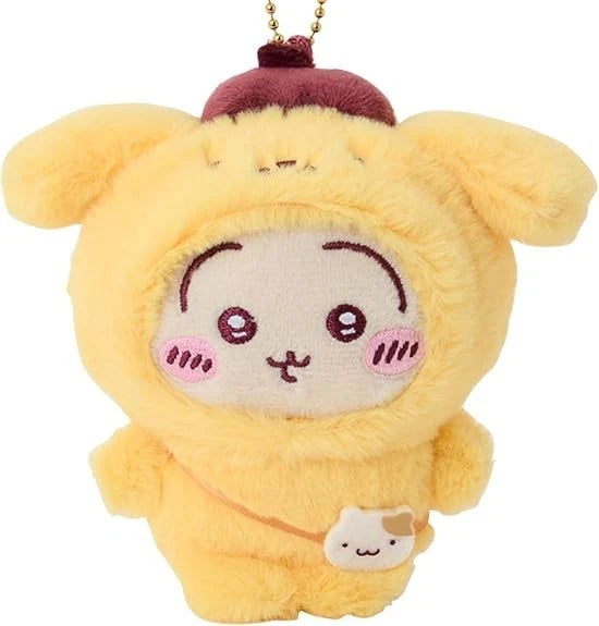 Soporte para mascota Sanrio Pom Pom Purin x Chiikawa Usagi Plush OFICIAL DE JAPÓN