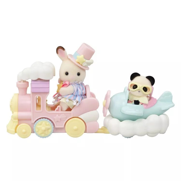 Epoch Sylvanian Families Amusement Park Ride Set Train Airplane KO-79 JAPAN