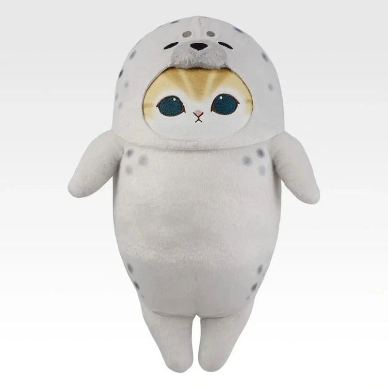 BANDAI Ichiban Kuji Mofusand Seal Cat Hugging Plush Prize Last One JAPAN