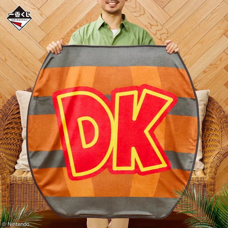 BANDAI Ichiban Kuji Donkey Kong Barrel Type Blanket Prize B JAPAN OFFICIAL