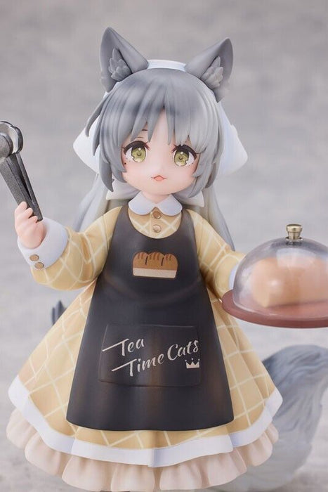 Tea Time Cats Scene Bread House Clerk & Customer Set Figure JAPAN OFFICIAL