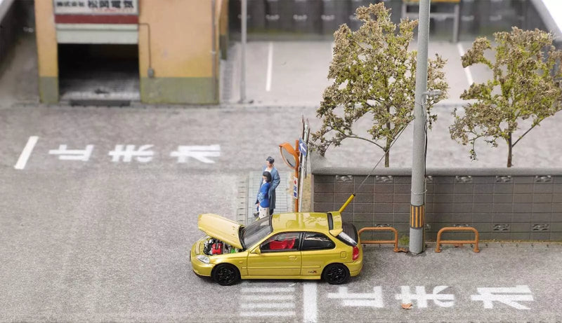 Honda Civic Type R EK9 Gold 1/64 Miniature Car JAPAN OFFICIAL