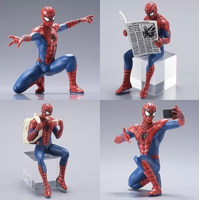 SR+ Spider-Man Spider-Man's Daily Life All 4 types Set Figure Capsule Toy JAPAN