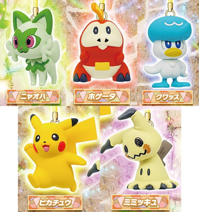 Takara Tomy Pokemon Netsuke Mascot Paldea Region All 5 types Figure Capsule Toy