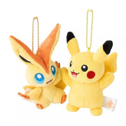 Pokemon Center Original Pikachu & Victini Plush Keychain High Five ver. JAPAN