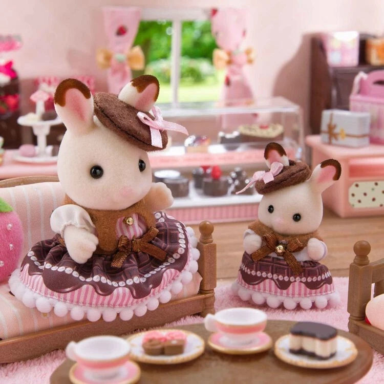 Epoch Sylvanian Families Sweet Chocolate Pair Set Chocolate Rabbit Girl & Baby