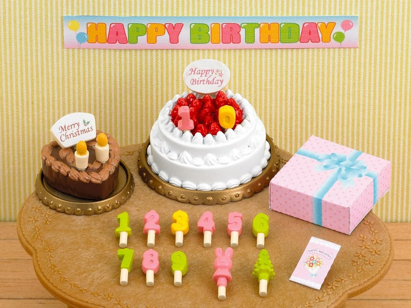 Epoch Sylvanian Families Calico Critters Birthday Cake Set KA-416 JAPAN OFFICIAL