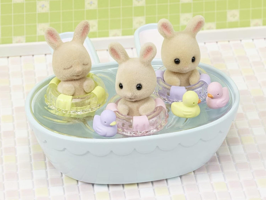 EPOCH Sylvanian Famiglie Milk Rabbit Triplets Set di DF-22 Giappone Funzionario
