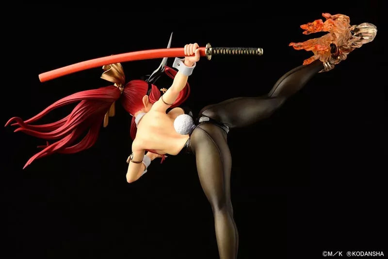 Fairy Tail Erza Scarlet High Kick ver. Black Bunny 1/6 Figure JAPAN OFFICIAL