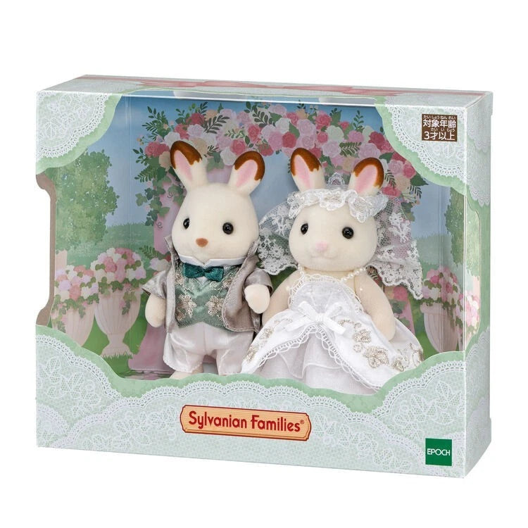 Epoch Sylvanian Families Lovely Wedding Pair Set Ivy Embroidery JAPAN OFFICIAL