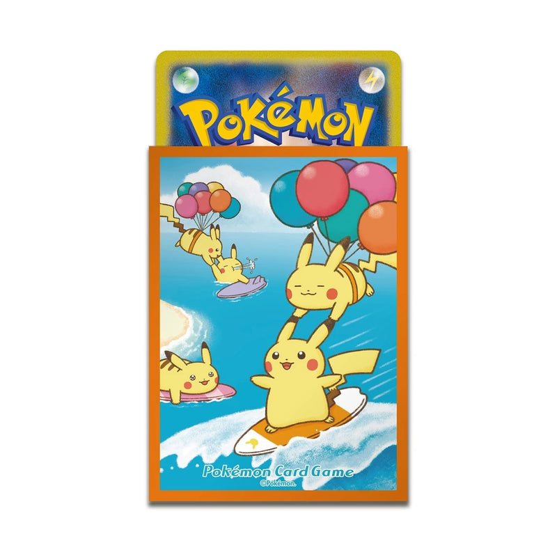 Pokemon Center Original Card Sleeves Surfing Pikachu & Flying Pikachu Orange Ver