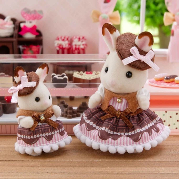 Epoch Sylvanian Families Sweet Chocolate Pair Set Chocolate Rabbit Girl & Baby