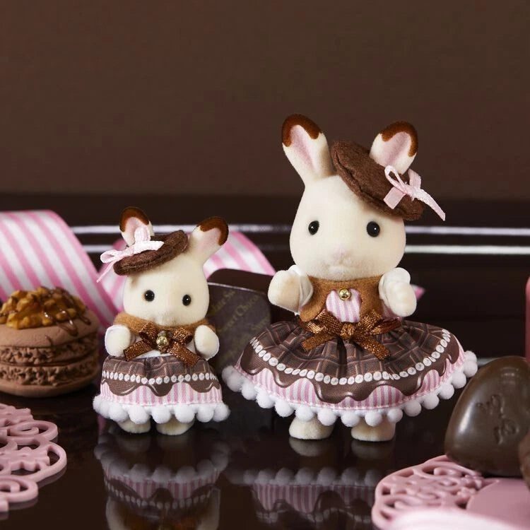 Epoch Sylvanian Families Sweet Chocolate Pair Set Chocolate Rabbit Girl & Baby