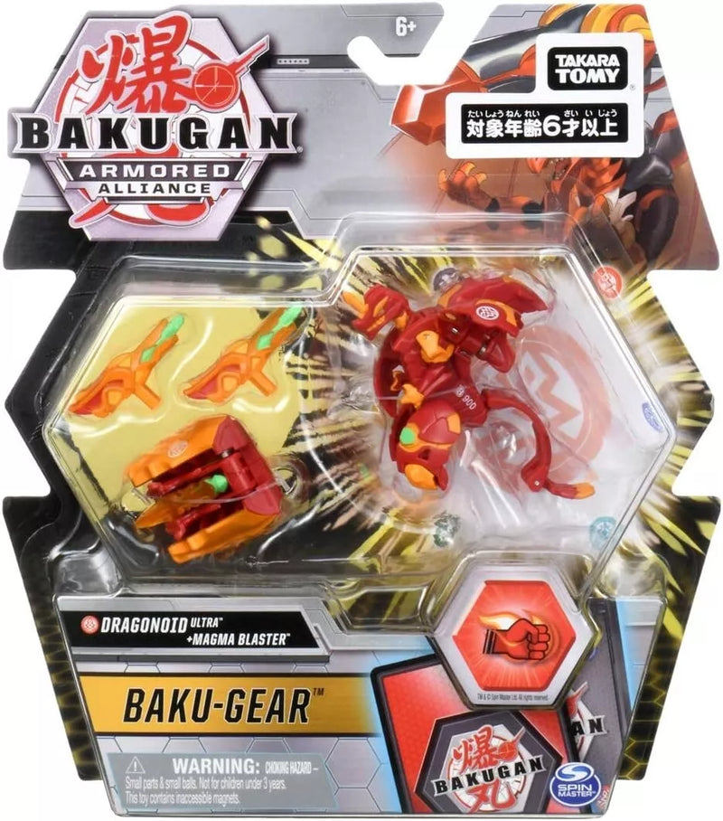 Takara Tomy Bakugan Baku Gear Dragonoid Ultra + Magma Blaster Action Figure