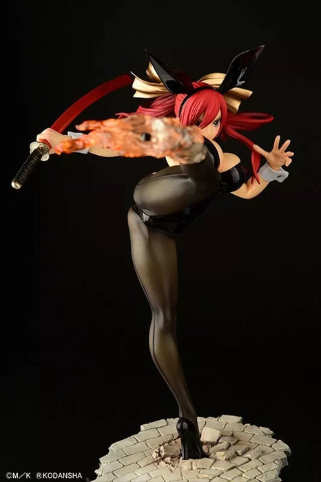 Fairy Tail Erza Scarlet High Kick ver. Black Bunny 1/6 Figure JAPAN OFFICIAL