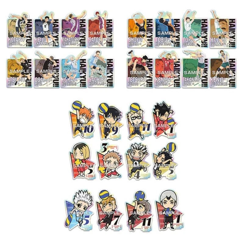 Haikyuu!! Chara Cut Sticker Gum Complete Set Candy Toy JAPAN OFFICIAL