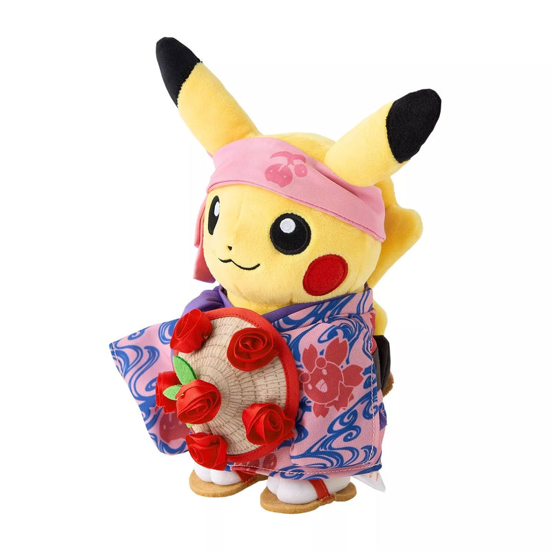 Pokemon Center Original Hanagasa Festival Pikachu Peluche Poupée JAPON OFFICIEL