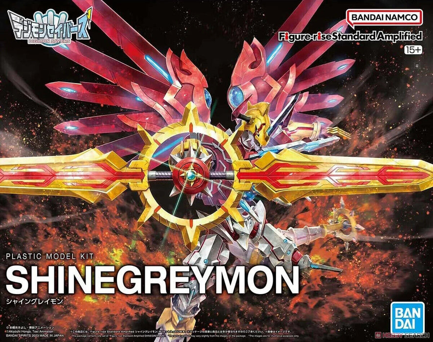 Bandai Figuur-op-op-standaard geamplificeerde Digimon ShineGreymon Japan Official
