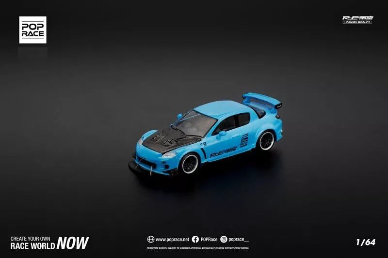 Mazda RX-8 RE Amemiya Bleu clair 1/64 Voiture miniature JAPON OFFICIEL