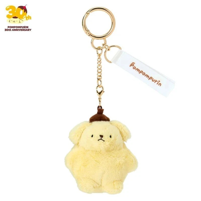 Sanrio Pom Pom Purin 30th Anniversary Keyring Plush JAPAN OFFICIAL