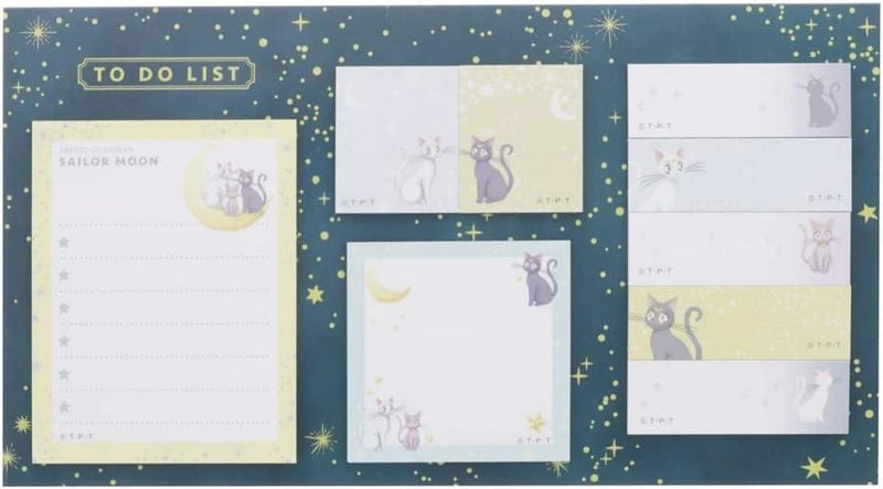 sun-star Sailor Moon Stand Sticky Note Set Cat JAPAN OFFICIAL