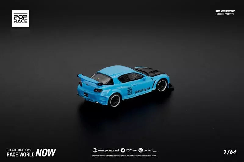 Mazda RX-8 RE Amemiya Bleu clair 1/64 Voiture miniature JAPON OFFICIEL