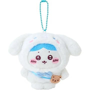 Sanrio Cinnamoroll x Chiikawa Mascot Holder Hachiware Plush JAPAN OFFICIAL