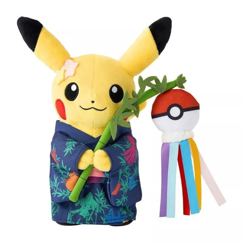 Pokemon Center Original Tanabata Festival Pikachu Plush Doll JAPAN OFFICIAL