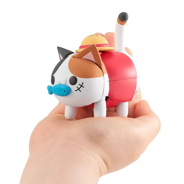 Mega Cat Project Walking Nyan Piece Nyan! Monkey D. Luffy Figure JAPAN OFFICIAL