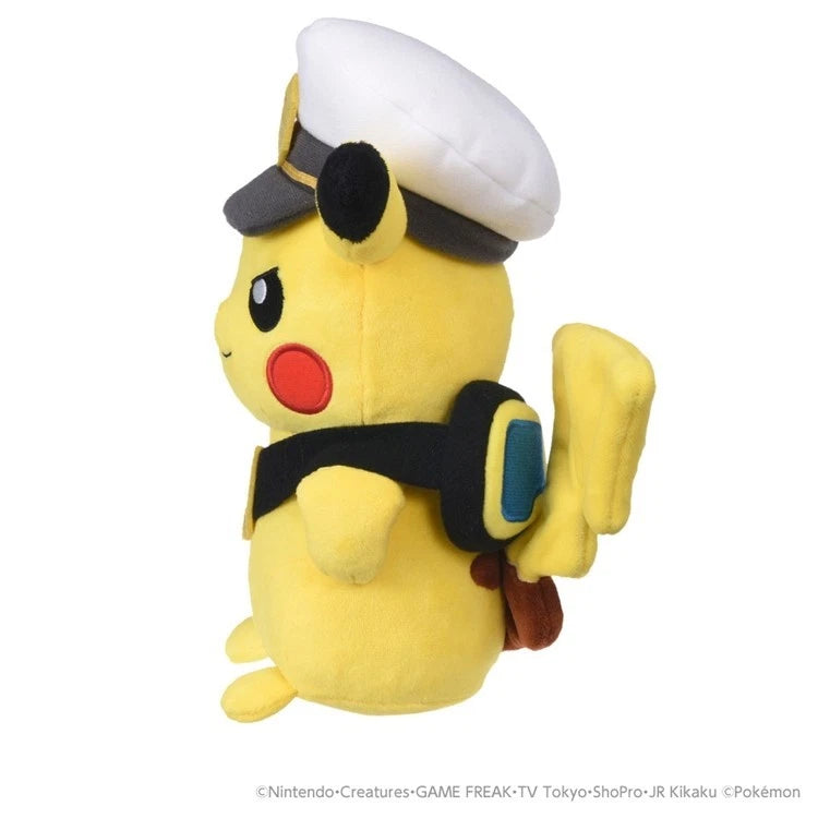 Pokemon Captain Pikachu Goggles Ver. Plush Doll JAPAN OFFICIAL