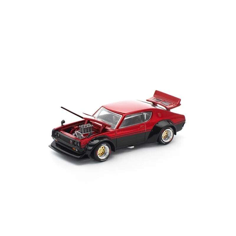 Kenmeri Skyline GT-R Red/Black KPGC110 1/64 Miniature Car JAPAN OFFICIAL