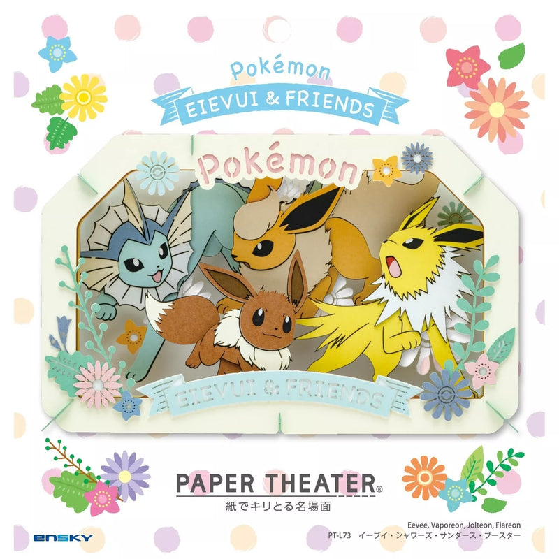 Pokemon Center Teatro de papel original Eevee Vaporeon Jolteon Flareon JAPÓN