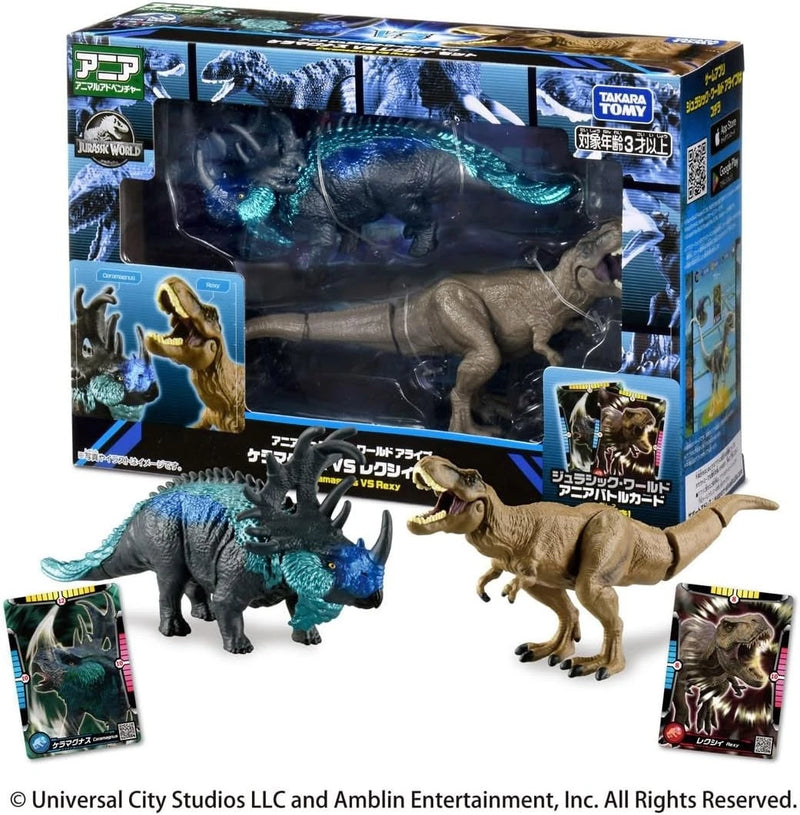 Takara Tomy ANIA Jurassic World Alive Ceramagnus VS Rexi Set Action Figure JAPAN