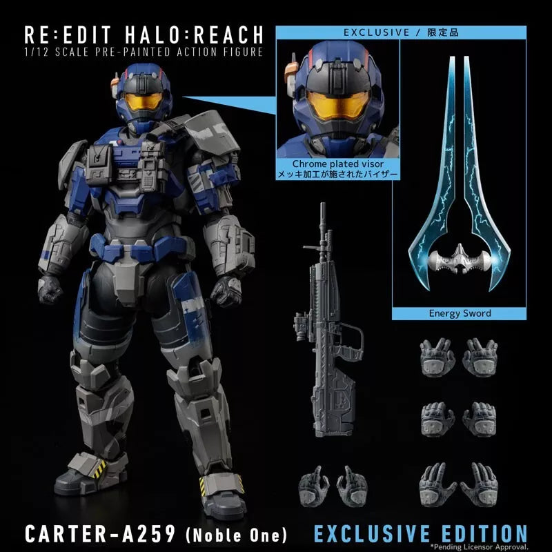 RE:EDIT Halo Reach Carter-A259 Edición exclusiva 1/12 Figura de acción JAPÓN