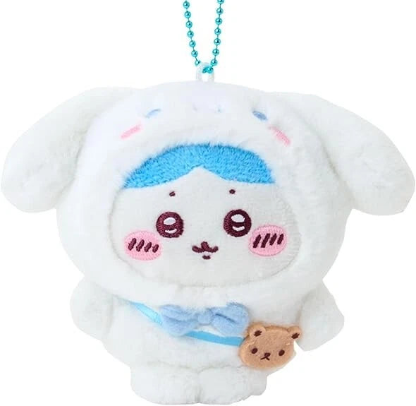 Sanrio Cinnamoroll x Chiikawa Porta mascotte Hachiware Peluche UFFICIALE DEL GIAPPONE