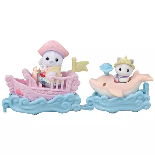 Epoch Sylvanian Families Amusement Park Ride Set Boat and Dolphin KO-80 JAPAN