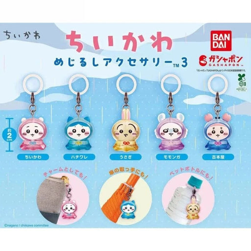 BANDAI Chiikawa Mejirushi Accessory 3 Complete Set Capsule Toy JAPAN OFFICIAL