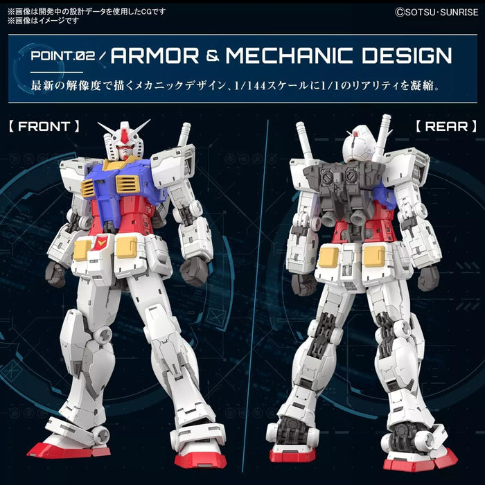 BANDAI RG Gundam Ver.2.0 RX-78-2 1/144 Model Kit JAPAN OFFICIAL