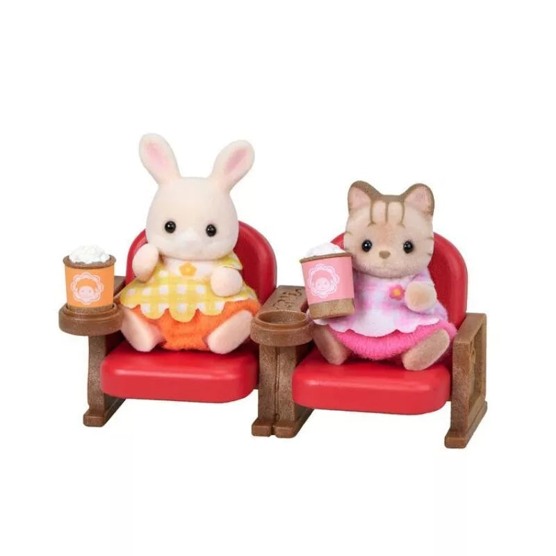 Epoch Sylvanian Families Baby Theater Set Margaret Rabbit & Striped Cat JAPAN
