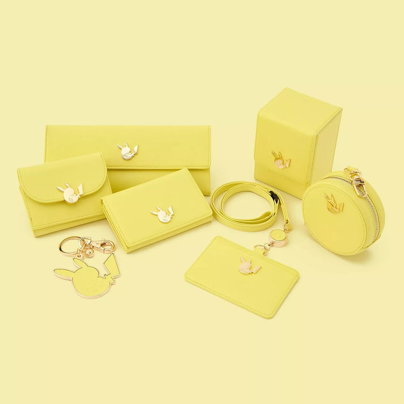 Pokemon Center Original Leder Mini Runde Tasche Pikachu JAPAN OFFIZIELL