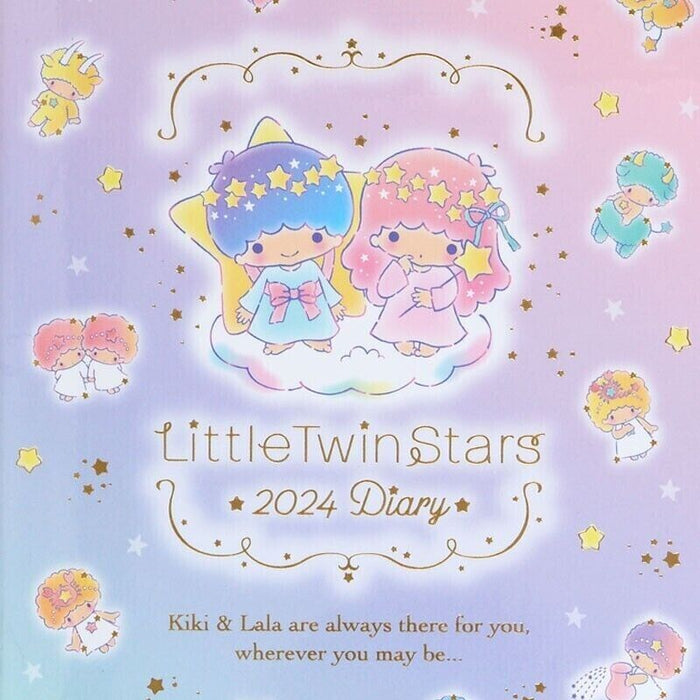 Sanrio Little Twin Stars B6 Diario Registrado Tipo 2024 Libro de horario 70390 Japón