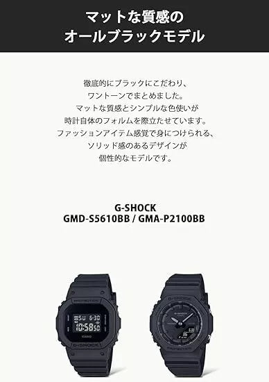 CASIO G-SHOCK GMA-P2100BB-1AJF Black Analog Digital Men's Watch JAPAN OFFICIAL