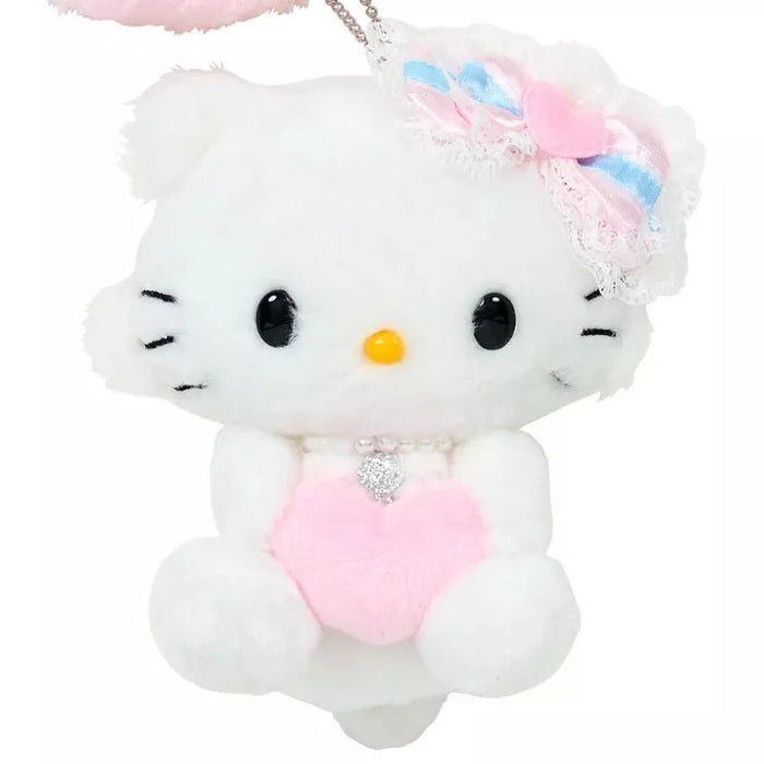 Sanrio Charmy Kitty Mascot Holder Heisei Born Character Fluffy Heart Plush JAPAN