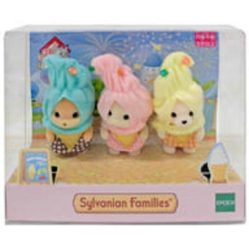 Sylvanian Families 35th Anniversary SOFT SERVE ICE CREAM TRIO Doll JAPAN