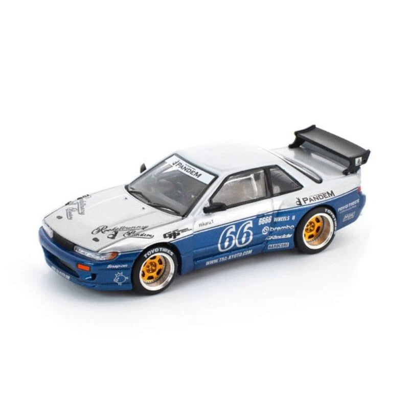 Pandem Silvia S13 Moontech Blue 1/64 Miniature Car JAPAN OFFICIAL