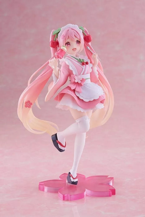 Taito Coreful Figur Hatsune Miku Figur Sakura Wafuu Kissa Ver. Japan -Beamter