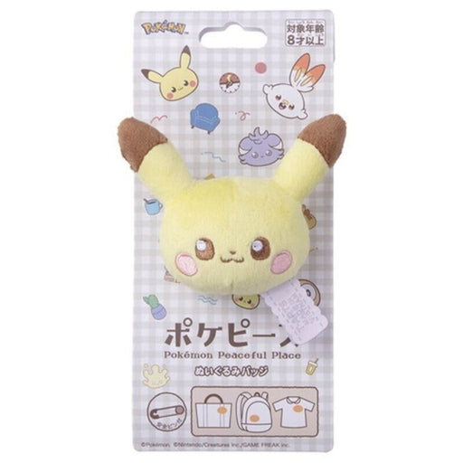 Pokemon Pokepeace Plush Badge Pikachu JAPAN OFFICIAL