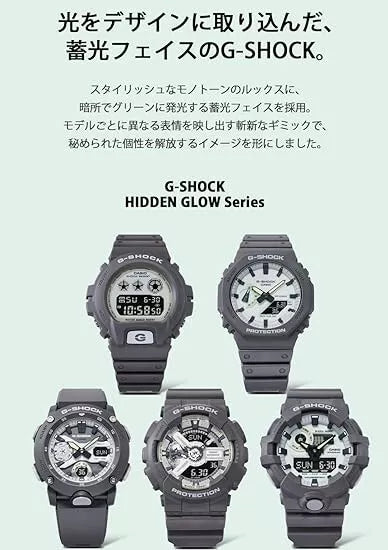 Série Casio G-Shock Hidden Glow DW-6900HD-8JF Digital Gray Men Regardez le Japon