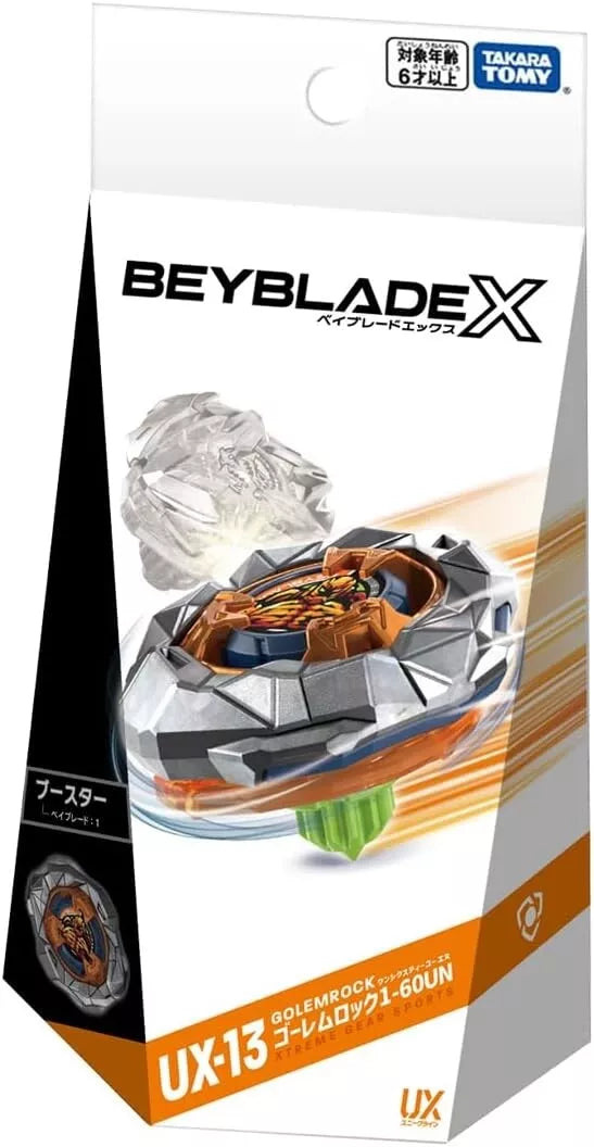 Takara Tomy Beyblade X UX-13 Booster Golem Rock 1-60UN JAPÃO OFICIAL
